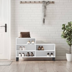 White plywood shoe cabinet 102x36x60 cm by vidaXL, Shoe racks and shoe organizers - Ref: Foro24-831396, Price: 53,81 €, Disco...