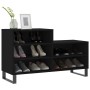 Shoe cabinet made of black plywood wood 102x36x60 cm by vidaXL, Shoe racks and shoe organizers - Ref: Foro24-831397, Price: 5...