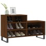 Mueble zapatero madera contrachapada roble marrón 102x36x60 cm de vidaXL, Zapateros y organizadores de calzado - Ref: Foro24-...