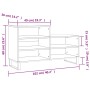 Schuhschrank aus braunem Eichensperrholz, 102 x 36 x 60 cm von vidaXL, Schuhregale und Schuhorganisatoren - Ref: Foro24-83140...