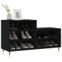 Mueble zapatero madera contrachapada negro 102x36x60 cm de vidaXL, Zapateros y organizadores de calzado - Ref: Foro24-831381,...