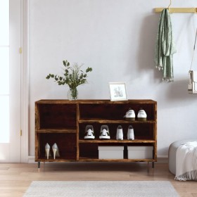 Smoked oak plywood shoe cabinet 102x36x60 cm by vidaXL, Shoe racks and shoe organizers - Ref: Foro24-831409, Price: 46,99 €, ...