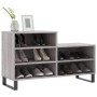 Mueble zapatero madera contrachapada gris Sonoma 102x36x60 cm de vidaXL, Zapateros y organizadores de calzado - Ref: Foro24-8...