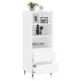 Hoher Schrank aus weißem Sperrholz 40x36x110 cm von vidaXL, Sideboards - Ref: Foro24-831500, Preis: 66,51 €, Rabatt: %