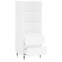 Aparador alto madera contrachapada blanco 40x36x110 cm de vidaXL, Aparadores - Ref: Foro24-831500, Precio: 66,51 €, Descuento: %