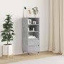 Aparador alto madera contrachapada gris hormigón 40x36x110 cm de vidaXL, Aparadores - Ref: Foro24-831504, Precio: 65,06 €, De...