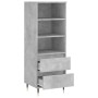 Aparador alto madera contrachapada gris hormigón 40x36x110 cm de vidaXL, Aparadores - Ref: Foro24-831504, Precio: 65,06 €, De...