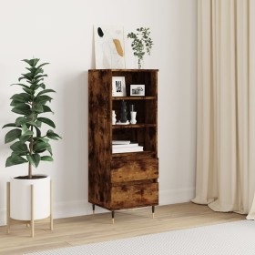 Aparador alto madera contrachapada roble ahumado 40x36x110 cm de vidaXL, Aparadores - Ref: Foro24-831505, Precio: 53,53 €, De...