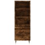 Tall smoked oak plywood sideboard 40x36x110 cm by vidaXL, Sideboards - Ref: Foro24-831505, Price: 53,53 €, Discount: %