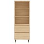 Tall Sonoma oak plywood sideboard 40x36x110 cm by vidaXL, Sideboards - Ref: Foro24-831503, Price: 61,99 €, Discount: %