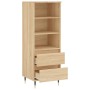 Tall Sonoma oak plywood sideboard 40x36x110 cm by vidaXL, Sideboards - Ref: Foro24-831503, Price: 61,99 €, Discount: %