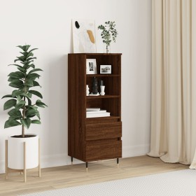 Aparador alto madera contrachapada roble marrón 40x36x110 cm de vidaXL, Aparadores - Ref: Foro24-831507, Precio: 47,99 €, Des...