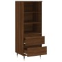 Aparador alto madera contrachapada roble marrón 40x36x110 cm de vidaXL, Aparadores - Ref: Foro24-831507, Precio: 46,78 €, Des...