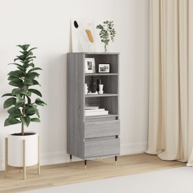 Aparador alto madera contrachapada gris Sonoma 40x36x110 cm de vidaXL, Aparadores - Ref: Foro24-831506, Precio: 55,54 €, Desc...