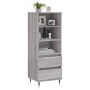 Tall Sonoma gray plywood sideboard 40x36x110 cm by vidaXL, Sideboards - Ref: Foro24-831506, Price: 55,99 €, Discount: %