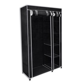 Folding wardrobe 110x45x175 cm black by vidaXL, Wardrobes - Ref: Foro24-60719, Price: 46,99 €, Discount: %