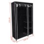 Armario plegable 110x45x175 cm negro de vidaXL, Armarios roperos - Ref: Foro24-60719, Precio: 46,51 €, Descuento: %