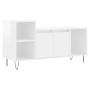 Mueble de TV madera contrachapada blanco brillo 100x35x55 cm de vidaXL, Muebles TV - Ref: Foro24-831318, Precio: 60,94 €, Des...