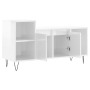 Mueble de TV madera contrachapada blanco brillo 100x35x55 cm de vidaXL, Muebles TV - Ref: Foro24-831318, Precio: 60,94 €, Des...