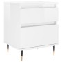 Bedside table made of glossy white plywood, measuring 40x35x50 cm. by vidaXL, Nightstands - Ref: Foro24-830656, Price: 45,31 ...