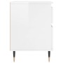 Bedside table made of glossy white plywood, measuring 40x35x50 cm. by vidaXL, Nightstands - Ref: Foro24-830656, Price: 45,31 ...