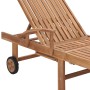 2 teak solid wood sun loungers with taupe gray cushions by vidaXL, Loungers - Ref: Foro24-3073194, Price: 593,49 €, Discount: %