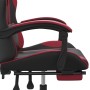 Gaming chair with footrest synthetic leather black red red by vidaXL, Gaming chairs - Ref: Foro24-3143885, Price: 134,99 €, D...