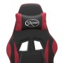 Silla gaming con reposapiés cuero sintético negro rojo tinto de vidaXL, Sillones para videojuegos - Ref: Foro24-3143885, Prec...