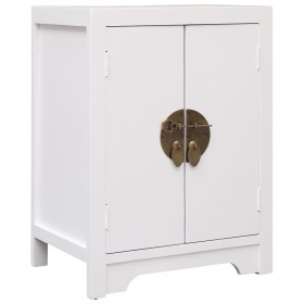 Mesita de noche madera de Paulownia blanco 38x28x52 cm de vidaXL, Mesitas de noche - Ref: Foro24-284073, Precio: 82,66 €, Des...