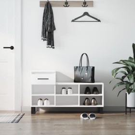 White plywood shoe cabinet 102x36x60 cm by vidaXL, Shoe racks and shoe organizers - Ref: Foro24-831372, Price: 50,36 €, Disco...