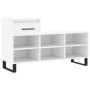 Mueble zapatero madera contrachapada blanco 102x36x60 cm de vidaXL, Zapateros y organizadores de calzado - Ref: Foro24-831372...