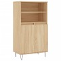 Aparador alto madera contrachapada color roble 60x36x110 cm de vidaXL, Aparadores - Ref: Foro24-831487, Precio: 76,99 €, Desc...