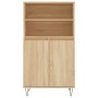 Aparador alto madera contrachapada color roble 60x36x110 cm de vidaXL, Aparadores - Ref: Foro24-831487, Precio: 76,99 €, Desc...