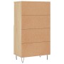 Aparador alto madera contrachapada color roble 60x36x110 cm de vidaXL, Aparadores - Ref: Foro24-831487, Precio: 76,99 €, Desc...