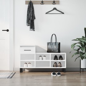 Shoe cabinet made of white glossy plywood, 102x36x60 cm by vidaXL, Shoe racks and shoe organizers - Ref: Foro24-831374, Price...