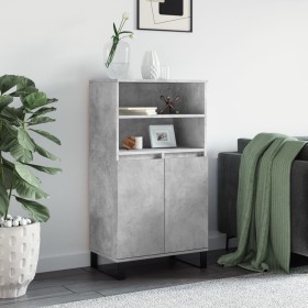 Concrete gray plywood tall sideboard 60x36x110 cm by vidaXL, Sideboards - Ref: Foro24-831496, Price: 78,21 €, Discount: %