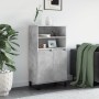 Concrete gray plywood tall sideboard 60x36x110 cm by vidaXL, Sideboards - Ref: Foro24-831496, Price: 83,99 €, Discount: %