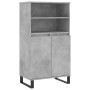 Concrete gray plywood tall sideboard 60x36x110 cm by vidaXL, Sideboards - Ref: Foro24-831496, Price: 83,99 €, Discount: %