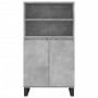 Concrete gray plywood tall sideboard 60x36x110 cm by vidaXL, Sideboards - Ref: Foro24-831496, Price: 83,99 €, Discount: %