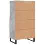 Aparador alto madera contrachapada gris hormigón 60x36x110 cm de vidaXL, Aparadores - Ref: Foro24-831496, Precio: 78,21 €, De...