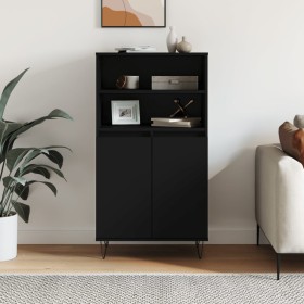 Tall black plywood sideboard 60x36x110 cm by vidaXL, Sideboards - Ref: Foro24-831485, Price: 96,03 €, Discount: %