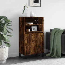 Aparador alto madera contrachapada roble ahumado 60x36x110 cm de vidaXL, Aparadores - Ref: Foro24-831497, Precio: 83,99 €, De...