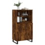 Tall smoked oak plywood sideboard 60x36x110 cm by vidaXL, Sideboards - Ref: Foro24-831497, Price: 83,99 €, Discount: %