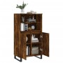 Tall smoked oak plywood sideboard 60x36x110 cm by vidaXL, Sideboards - Ref: Foro24-831497, Price: 83,99 €, Discount: %