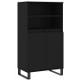 Aparador alto madera contrachapada negro 60x36x110 cm de vidaXL, Aparadores - Ref: Foro24-831493, Precio: 84,99 €, Descuento: %