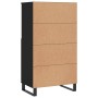 Aparador alto madera contrachapada negro 60x36x110 cm de vidaXL, Aparadores - Ref: Foro24-831493, Precio: 84,99 €, Descuento: %