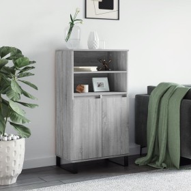 Tall gray Sonoma plywood sideboard 60x36x110 cm by vidaXL, Sideboards - Ref: Foro24-831498, Price: 88,67 €, Discount: %