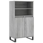 Aparador alto de madera contrachapada gris Sonoma 60x36x110 cm de vidaXL, Aparadores - Ref: Foro24-831498, Precio: 86,99 €, D...