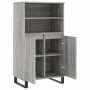 Aparador alto de madera contrachapada gris Sonoma 60x36x110 cm de vidaXL, Aparadores - Ref: Foro24-831498, Precio: 86,99 €, D...