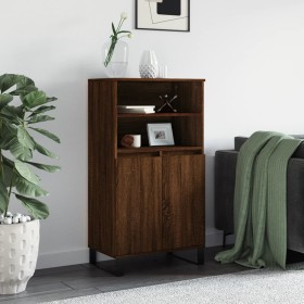 Aparador alto madera contrachapada marrón roble 60x36x110 cm de vidaXL, Aparadores - Ref: Foro24-831499, Precio: 87,06 €, Des...